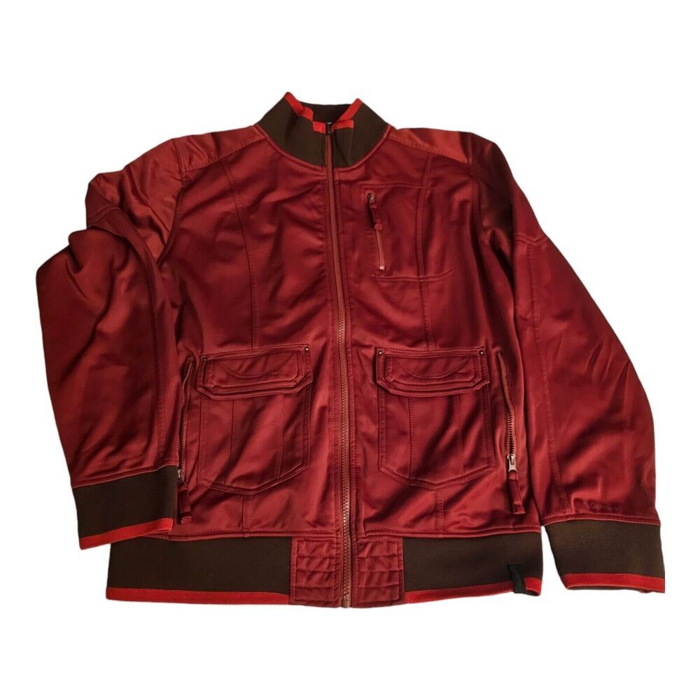 Caffeine Track Jacket Men's Full Zip Retro Red Artsy  Y2K Streetwear